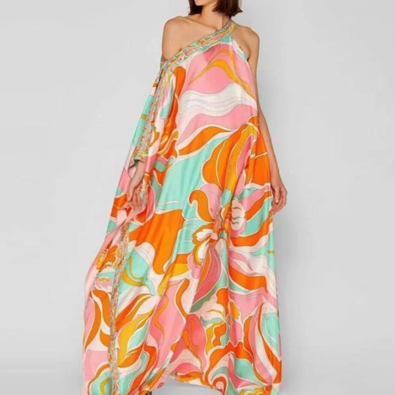 Women 2021 Summer Floral Print Elegant Maxi Dress V-Neck Oversized Loose Long Boho Dresses Casual Female Split Dress Vestidos
Women 2021 Summer Floral Print Elegant Maxi Dress V-Neck Oversized Loose Long Boho Dresses Casual Female Split Dress Vestidos