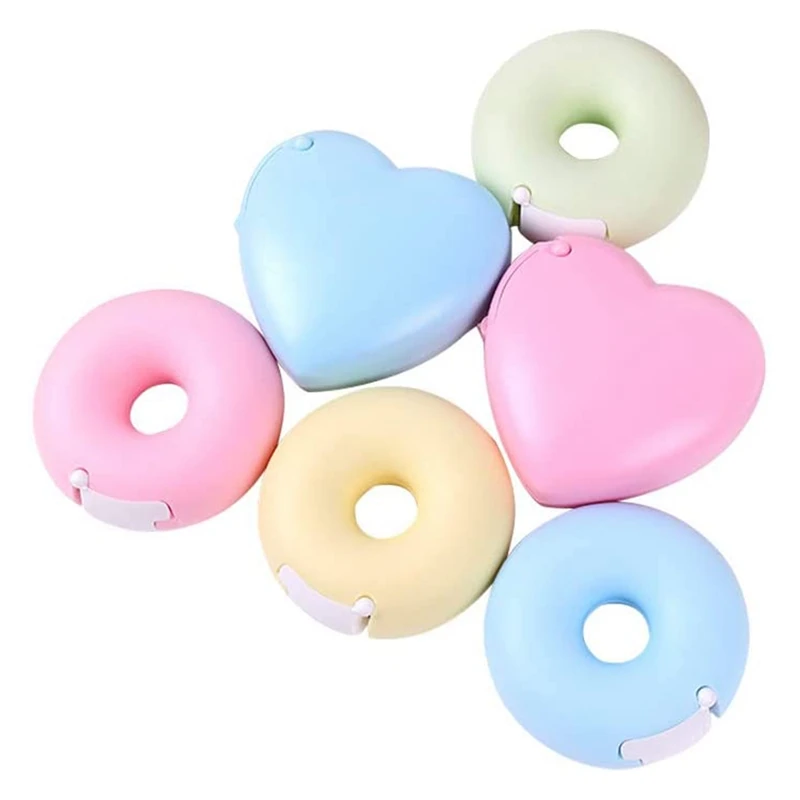 Set Of 6 Heart and Donut Shape Tape Dispenser Tapes Cutter Stand Sticker Container Box Desk Organizer
Set Of 6 Heart and Donut Shape Tape Dispenser Tapes Cutter Stand Sticker Container Box Desk Organizer