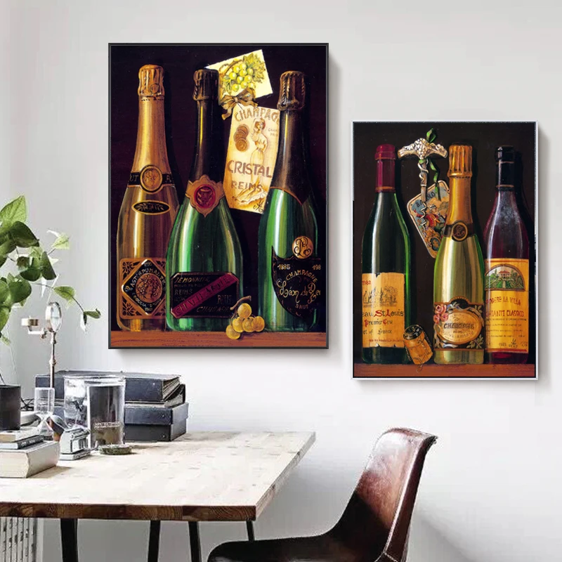 Retro Red Wine Bottle Drink Poster Nordic Fashion Wall Art Canvas Painting Modular Picture Home Decor Restaurant Bar Kitchen
Retro Red Wine Bottle Drink Poster Nordic Fashion Wall Art Canvas Painting Modular Picture Home Decor Restaurant Bar Kitchen