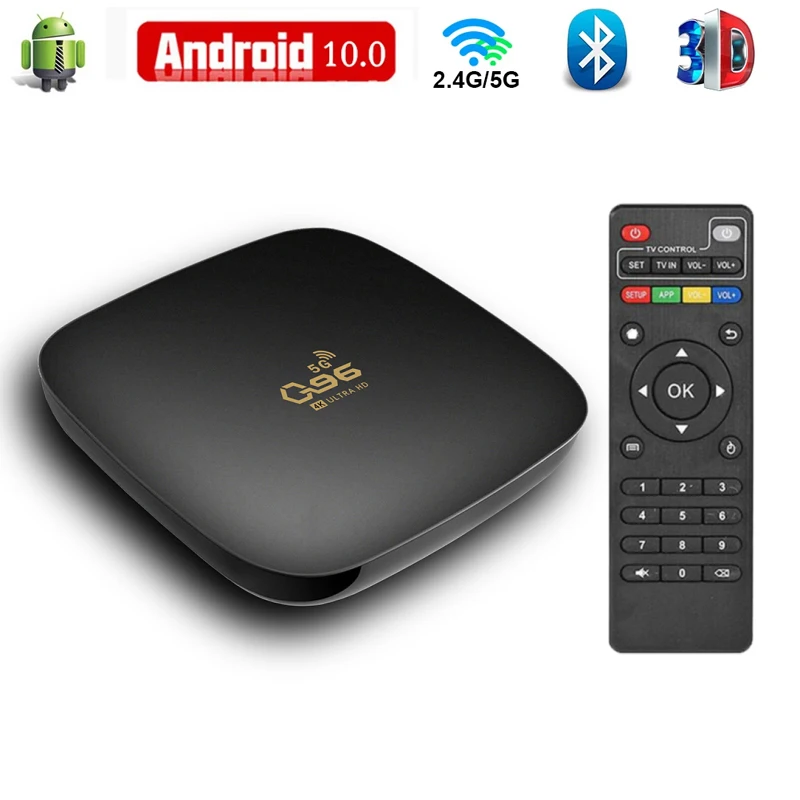 Android 10.0 TV BOX 4K Youtube Voice Assistant 3D 4K 1080P Video TV Receiver Wifi 2.4G&5.0G TV Box Set Top Box TV Receivers
Android 10.0 TV BOX 4K Youtube Voice Assistant 3D 4K 1080P Video TV Receiver Wifi 2.4G&5.0G TV Box Set Top Box TV Receivers
