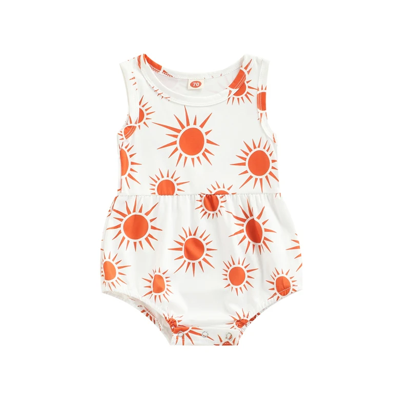 Baby Girls Boys Romper, Summer Autumn Infant Sweet Style Little Sun Printing Sleeveless Round Collar Jumpsuit
Baby Girls Boys Romper, Summer Autumn Infant Sweet Style Little Sun Printing Sleeveless Round Collar Jumpsuit