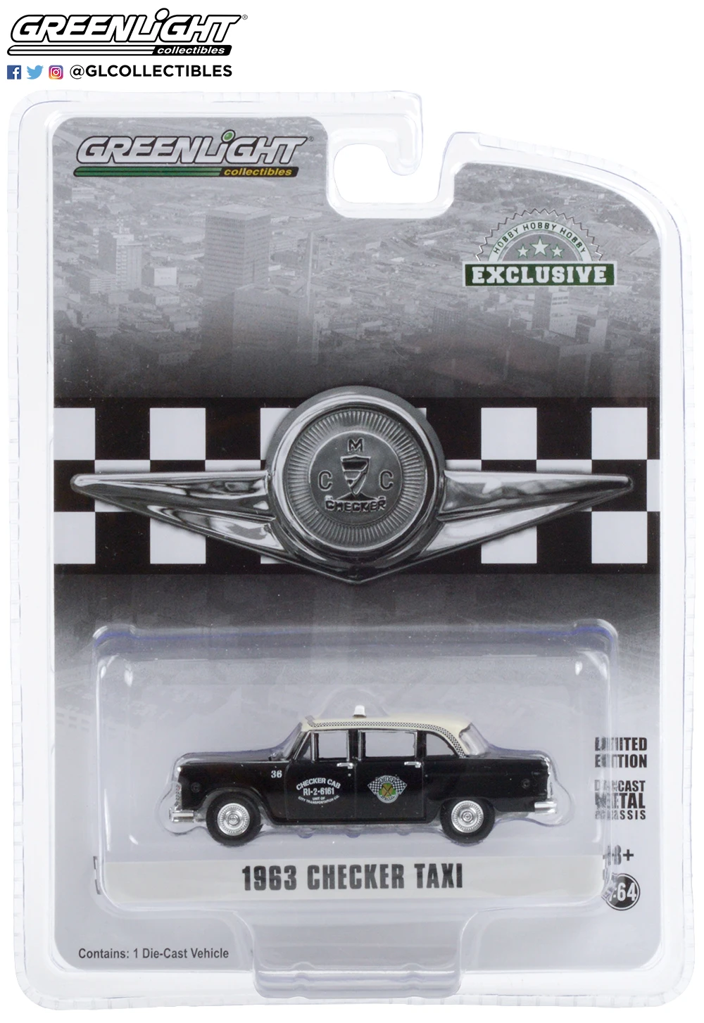 Green light 1/64 1963 CHECKER Collection of die-casting simulation alloy model car Children toys
Green light 1/64 1963 CHECKER Collection of die-casting simulation alloy model car Children toys