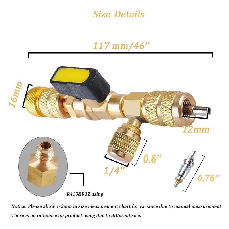 R410A Valve Core Remover with Dual Size SAE 1/4 & 5/16 Port,Valve Cores A,Valve Core Removal Installer Tool
R410A Valve Core Remover with Dual Size SAE 1/4 & 5/16 Port,Valve Cores A,Valve Core Removal Installer Tool