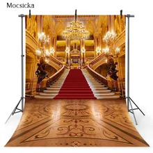 Magnificent Palace Beauty and Beast Backdrop for Photography Castle Background for Photo Studio Red Carpet Adult Portrait Photos