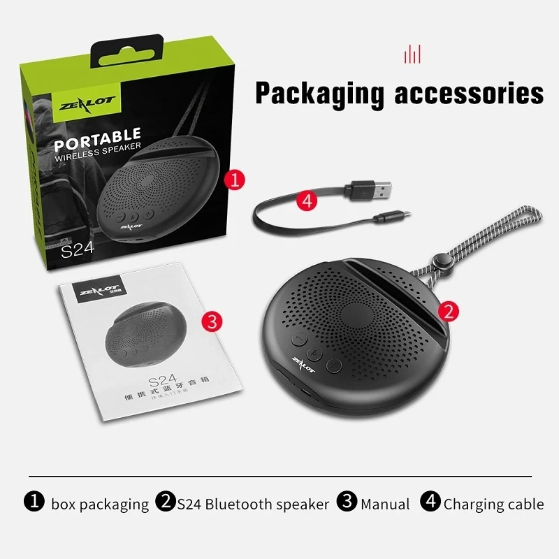 S24 Stereo Wireless Bluetooth Waterproof Subwoofer Mini Portable Speaker Phone Holder TF Card Play
S24 Stereo Wireless Bluetooth Waterproof Subwoofer Mini Portable Speaker Phone Holder TF Card Play