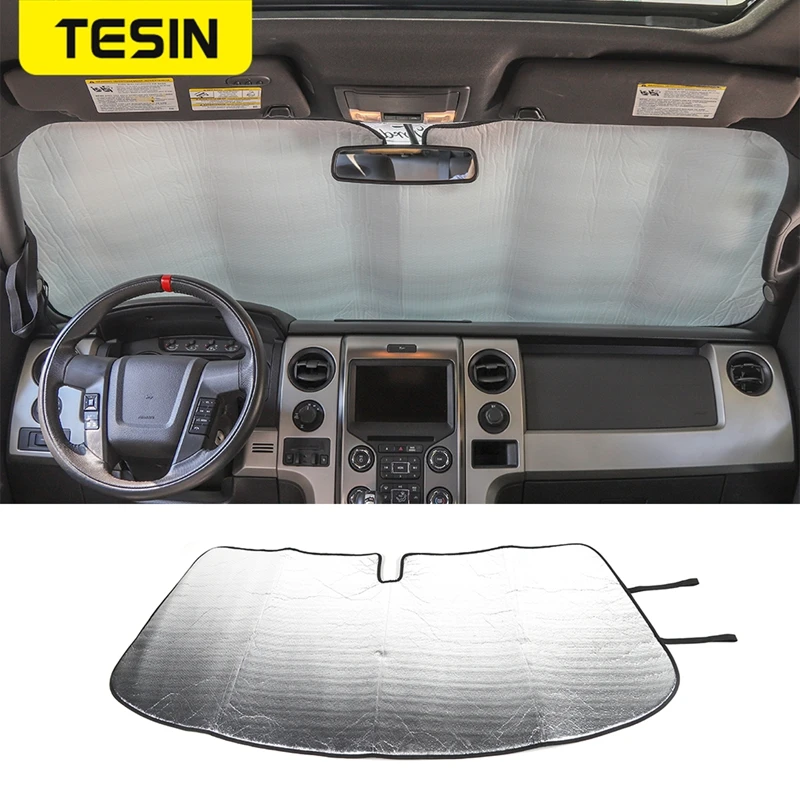 TESIN Sun Visor For Ford F150 Car Front Windshield Sunshade Anti UV Ray Sunshade Cover For Ford F150 2009-2014 Car Accessories
TESIN Sun Visor For Ford F150 Car Front Windshield Sunshade Anti UV Ray Sunshade Cover For Ford F150 2009-2014 Car Accessories