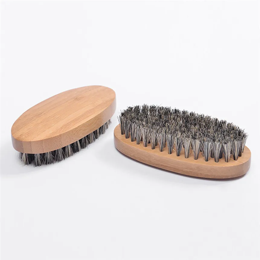 Natural Boar Bristle Beard Brush For Men Bamboo Face Massage That Works Wonders To Comb Beards and Mustache Drop Shipping 80716 | Красота и