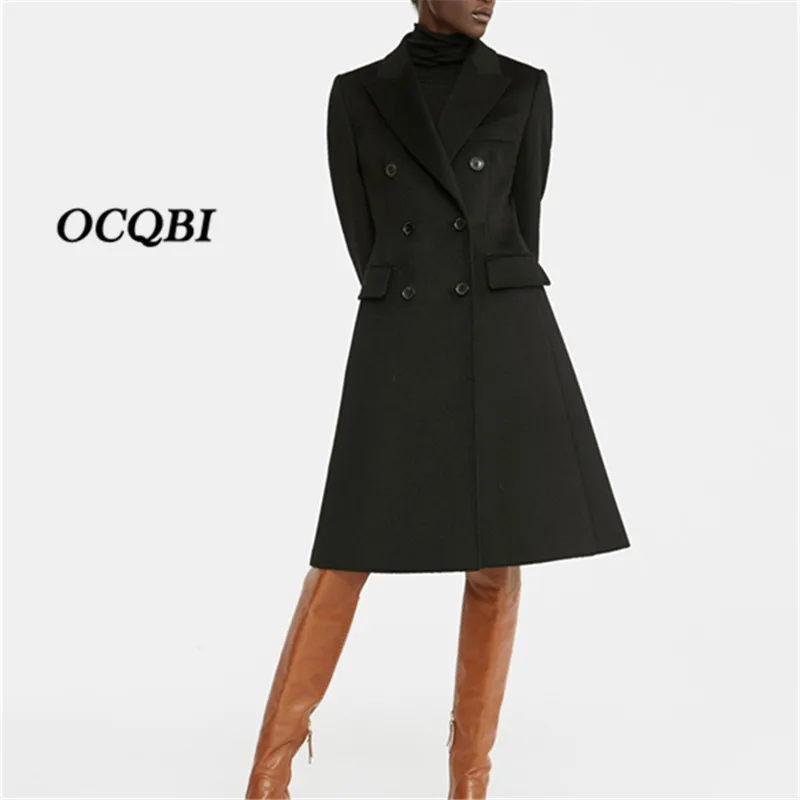 Женское шерстяное пальто размера плюс, двубортное винтажное зимнее пальто 2020, женское длинное пальто 
Женское шерстяное пальто размера плюс, двубортное винтажное зимнее пальто 2020, женское длинное пальто