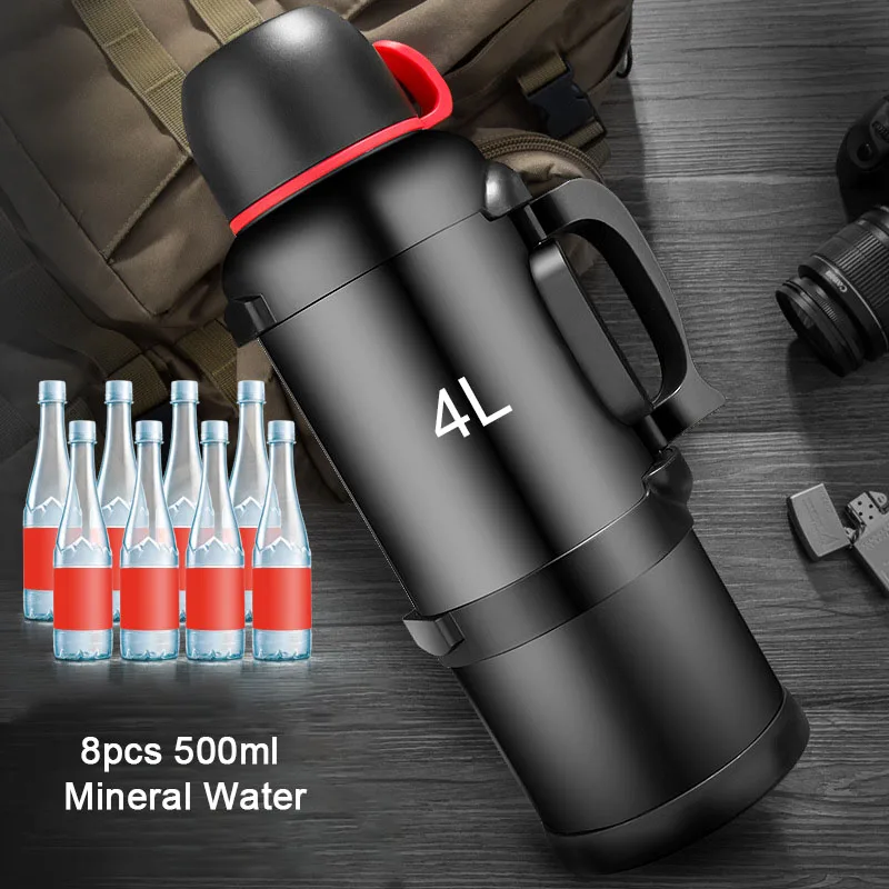 Outdoor Sport Thermos Water Bottle 60 Hours Keep Warm/Cold Thermal Insulation Pot 1.2/2.2/2.7/3/4L Traveling Car Insulated Cup
Outdoor Sport Thermos Water Bottle 60 Hours Keep Warm/Cold Thermal Insulation Pot 1.2/2.2/2.7/3/4L Traveling Car Insulated Cup
