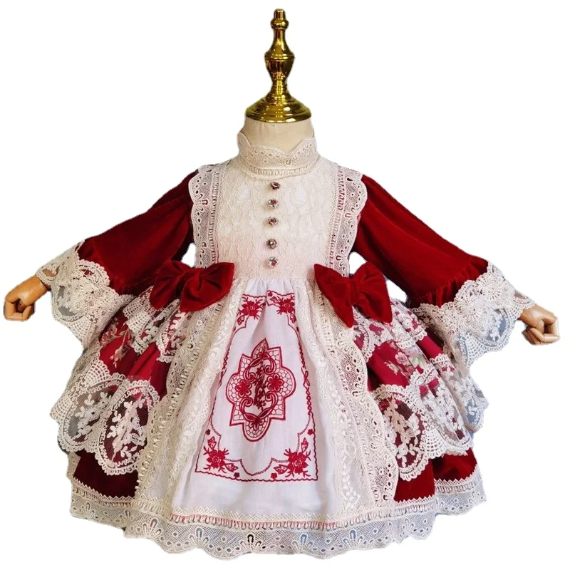 Рождественское женское платье испанской принцессы женская одежда нового года
