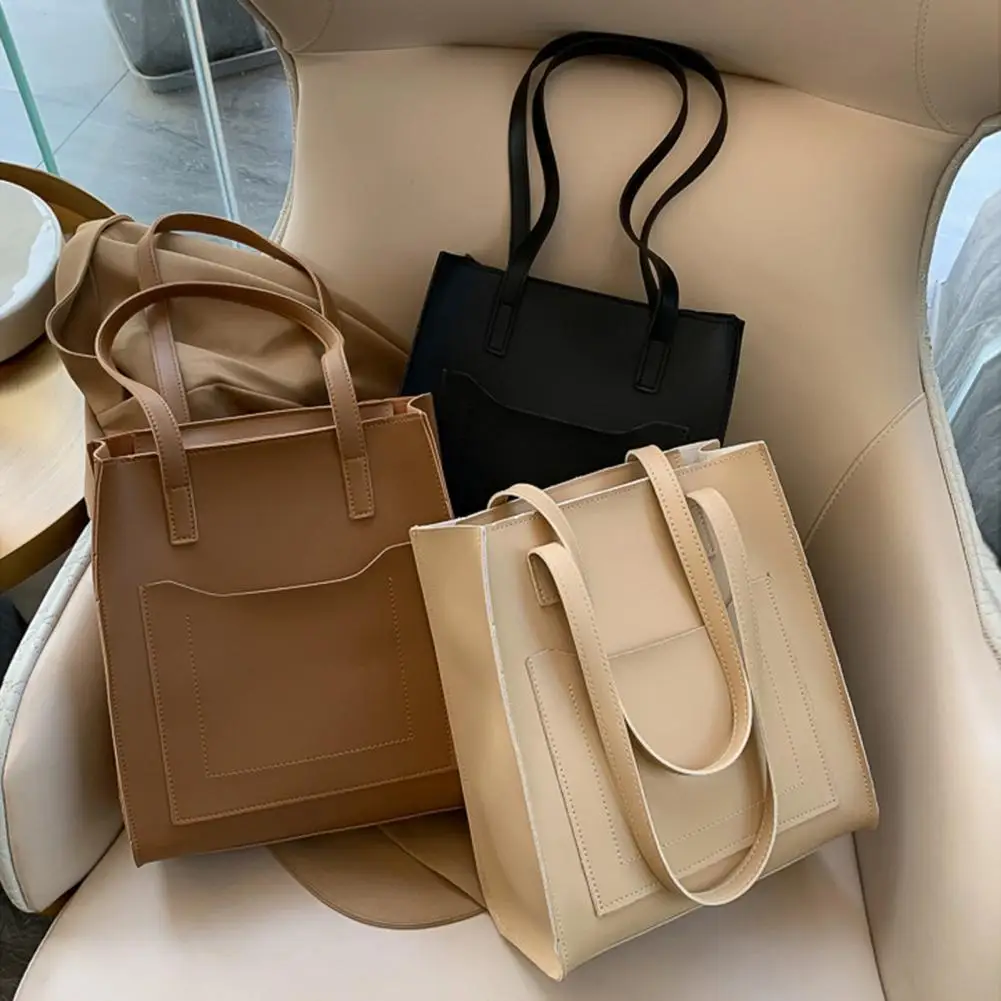 Shoulder Bag Smooth Zipper Large Capacity Faux Leather Solid Color Meet Needs Handle Bag for Travel Shopper Crossbody Bags
Shoulder Bag Smooth Zipper Large Capacity Faux Leather Solid Color Meet Needs Handle Bag for Travel Shopper Crossbody Bags