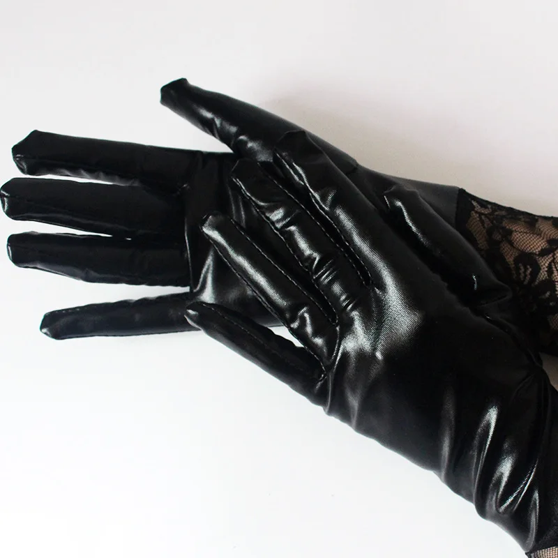 Lace Patent Leather Stitching Women Gloves Elbow Length Mittens Sexy Lady Gloves Long Black Gloves Lace Faux Leather 1 Pairs
Lace Patent Leather Stitching Women Gloves Elbow Length Mittens Sexy Lady Gloves Long Black Gloves Lace Faux Leather 1 Pairs
