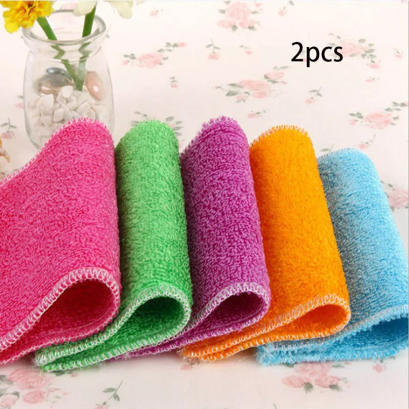 2Pcs Dish Cloth Bamboo Fiber High Efficient Anti-grease Washing Towel Kitchen Cleaning Wiping Rag Six Colors
2Pcs Dish Cloth Bamboo Fiber High Efficient Anti-grease Washing Towel Kitchen Cleaning Wiping Rag Six Colors
