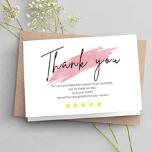 30pcs Paper Thank You Gift Cards Thank You for Your Order Card Gift Label for Small Bussiness Gift Package Decoration Handmade