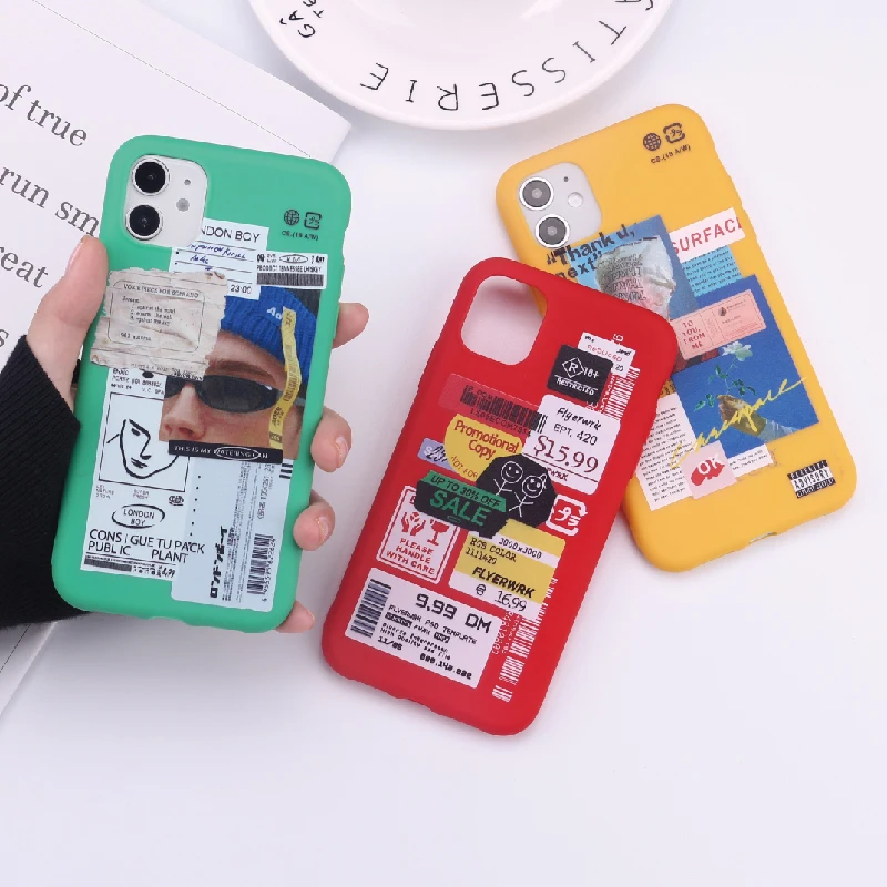 Чехол в европейском стиле с простыми буквами для iPhone 11 Pro X XS XR 7 8 7Plus 8Plus 6S SE|Бамперы|