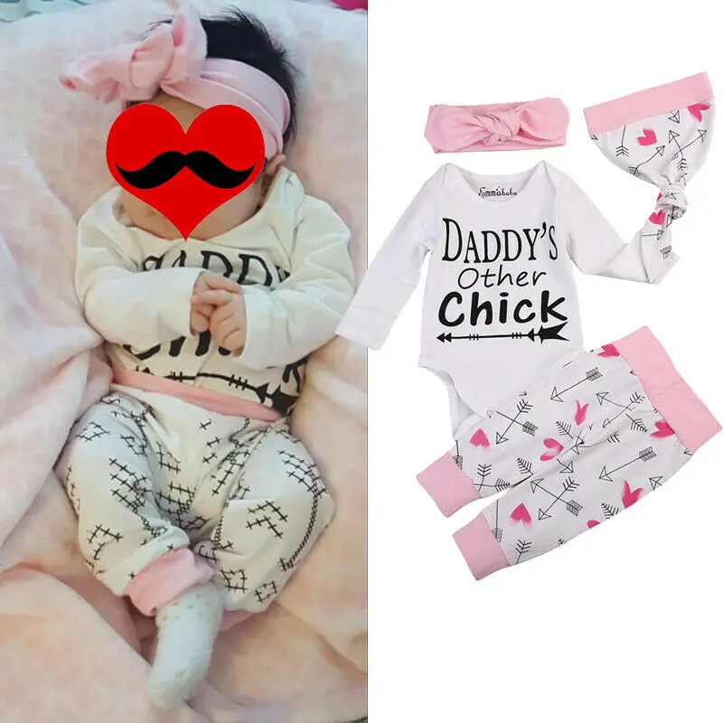 Newborn Infant Baby Girls Outfits Clothes Tops Romper+Long Pants Hat 4PCS Set
Newborn Infant Baby Girls Outfits Clothes Tops Romper+Long Pants Hat 4PCS Set