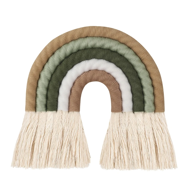 Rainbow Wall Hanging Ornament Handmade Woven Tassel Macrame Home Decoration for Nursery Kids Room Art Craft X7XD
Rainbow Wall Hanging Ornament Handmade Woven Tassel Macrame Home Decoration for Nursery Kids Room Art Craft X7XD