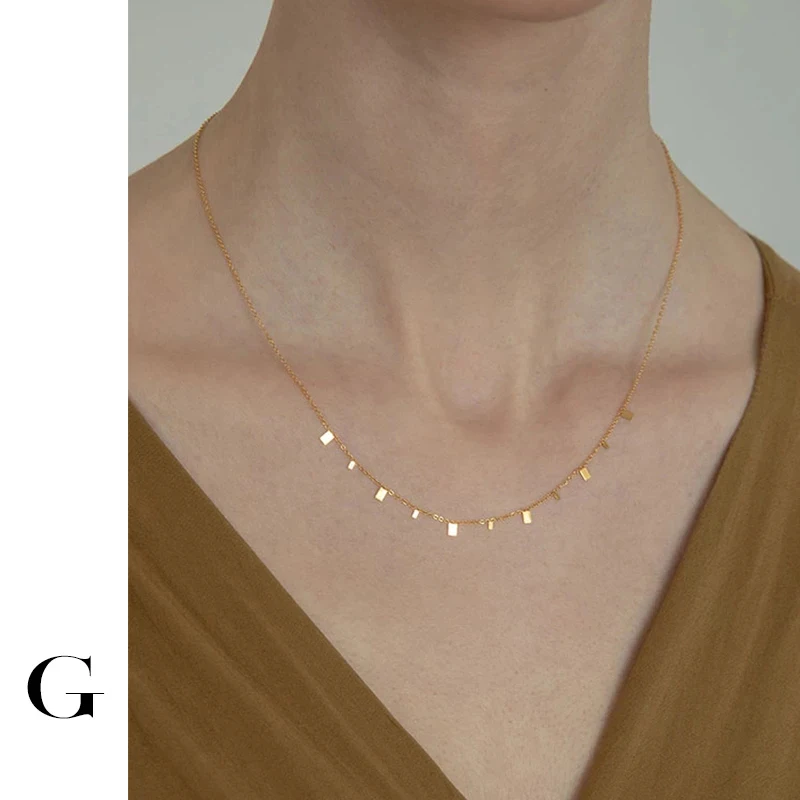 GHIDBK Dainty Geometrical Square Pendant Choker Necklaces Minimalist Small Coin Waterdrop Chokers Handmade Ins Charming Necklace
GHIDBK Dainty Geometrical Square Pendant Choker Necklaces Minimalist Small Coin Waterdrop Chokers Handmade Ins Charming Necklace