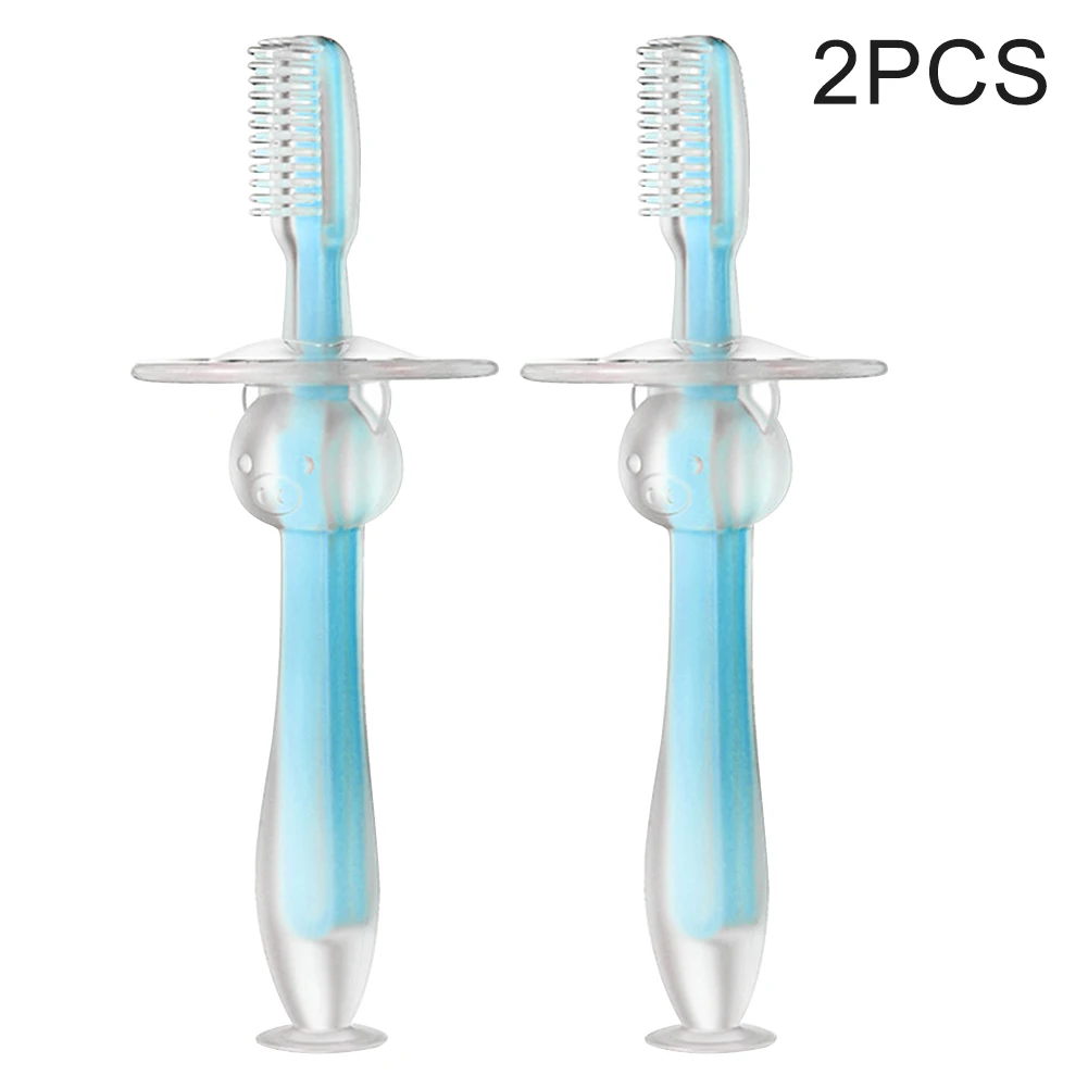 2pcs Boys Girls Dental Care Baby Toothbrush Anti Chocking High Temperature Resistant Easy Clean Gift Cute Soft Silicone
2pcs Boys Girls Dental Care Baby Toothbrush Anti Chocking High Temperature Resistant Easy Clean Gift Cute Soft Silicone