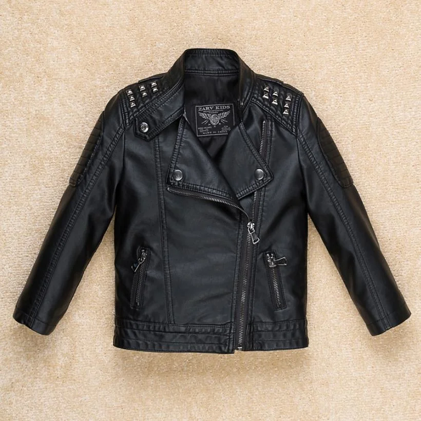 PU Leather Jacket for Boy 2019 Spring Autumn New Rivet Design Leather Jacket Children Coat Infant Clothes Toddler Outerwear Y702
PU Leather Jacket for Boy 2019 Spring Autumn New Rivet Design Leather Jacket Children Coat Infant Clothes Toddler Outerwear Y702