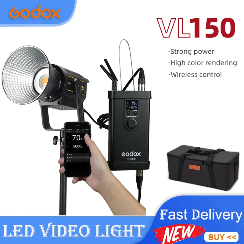 Светодиодный светильник Godox VL150 / VL200 / VL300 VL-150 150 Вт 5600K с непрерывным выходом и поддержкой приложения
Светодиодный светильник Godox VL150 / VL200 / VL300 VL-150 150 Вт 5600K с непрерывным выходом и поддержкой приложения