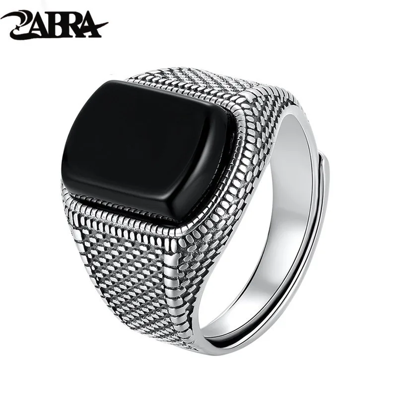 ZABRA Black Stone Ring Men Real 925 Sterling Silver Open Size Vintage Wedding Women Mens Rings Cubic Zirconia Onyx Jewelry
ZABRA Black Stone Ring Men Real 925 Sterling Silver Open Size Vintage Wedding Women Mens Rings Cubic Zirconia Onyx Jewelry