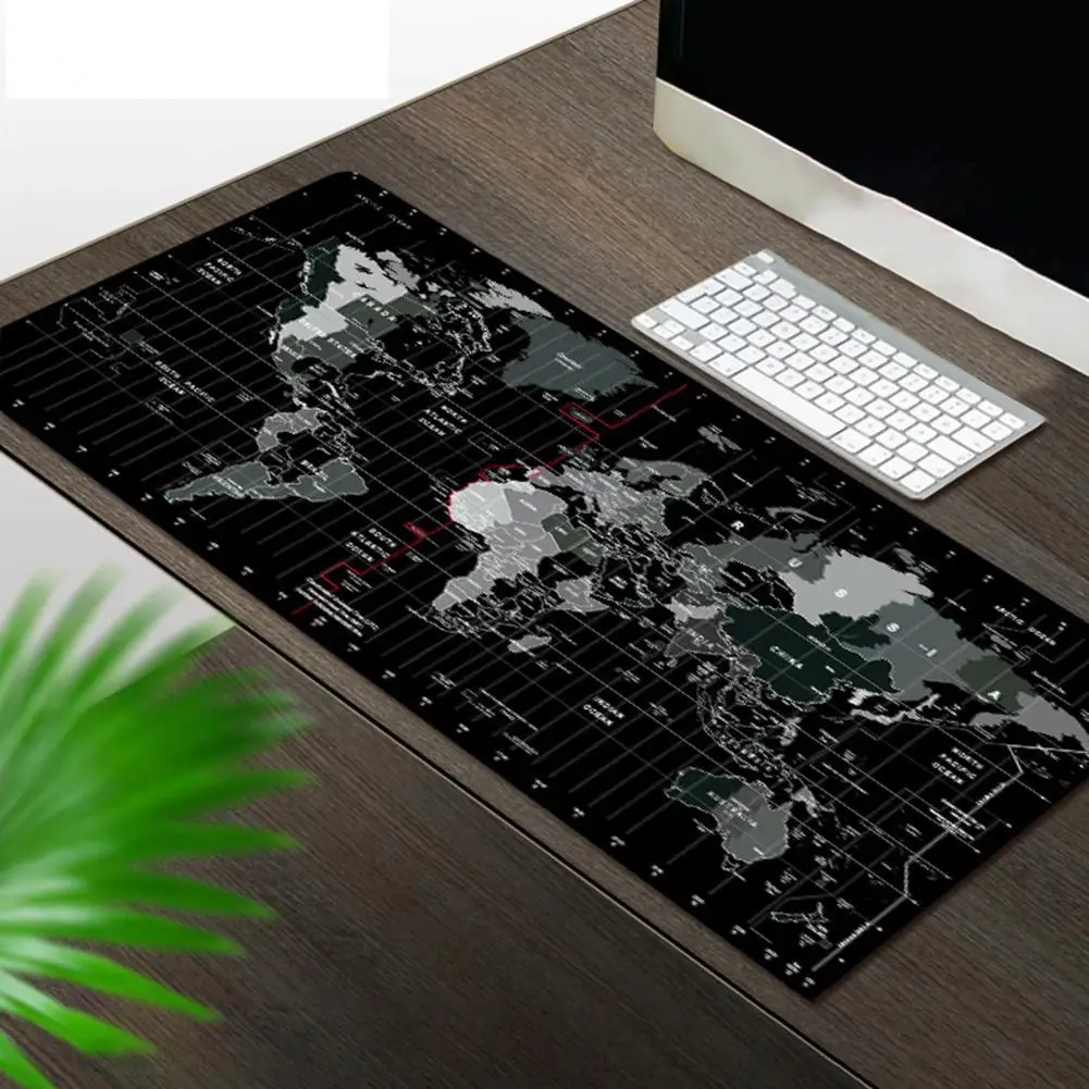 

Natural Rubber Gaming Mouse Pad Oversized World Map Computer Mouse Pad Desktop Keyboard Pad Wristband Thickening Selvedge