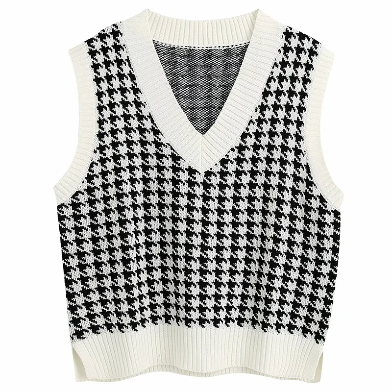2020 Fashion Women Vest Sweater Knitted Sweater Loose Vintage Female Waistcoat V neck Sweater Sleeveless Tops Women Clothes S-L
2020 Fashion Women Vest Sweater Knitted Sweater Loose Vintage Female Waistcoat V neck Sweater Sleeveless Tops Women Clothes S-L