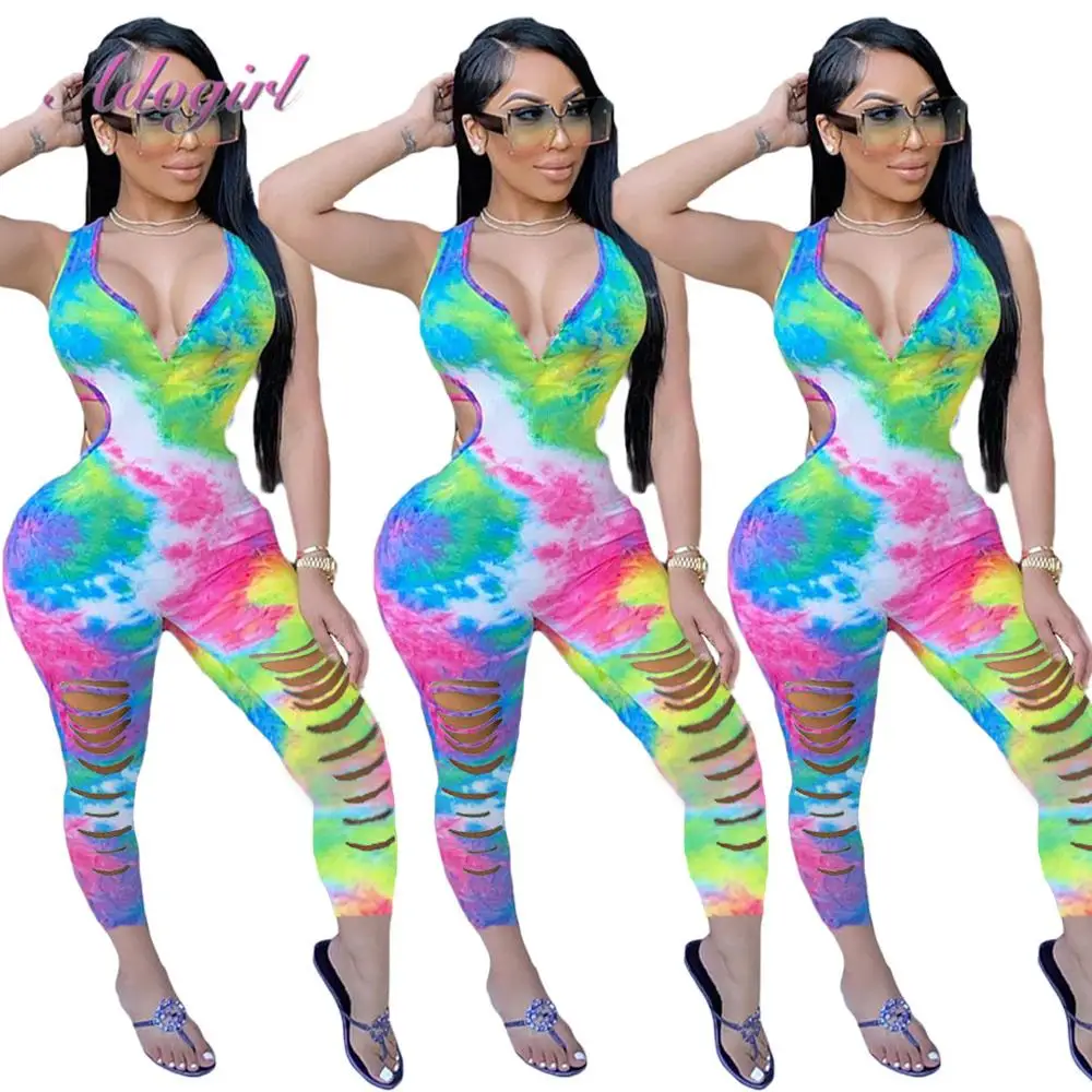Sexy Neon Color Spaghetti Tie Dye Print Hollow Out Night Party Club Jumpsuit V Neck Backless Outfit Rompers Streetwear Overalls
Sexy Neon Color Spaghetti Tie Dye Print Hollow Out Night Party Club Jumpsuit V Neck Backless Outfit Rompers Streetwear Overalls