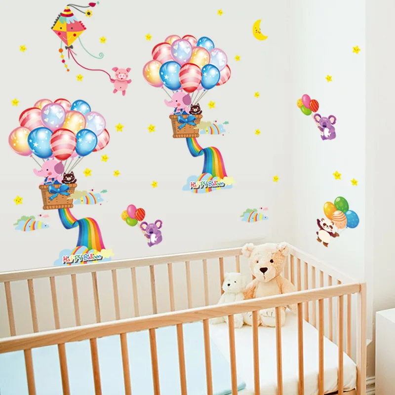 Cartoon Happy Balloon Elephant Wall Sticker Living Room Bedroom Wall Decoration Wall Stickers for Kids Rooms
Cartoon Happy Balloon Elephant Wall Sticker Living Room Bedroom Wall Decoration Wall Stickers for Kids Rooms