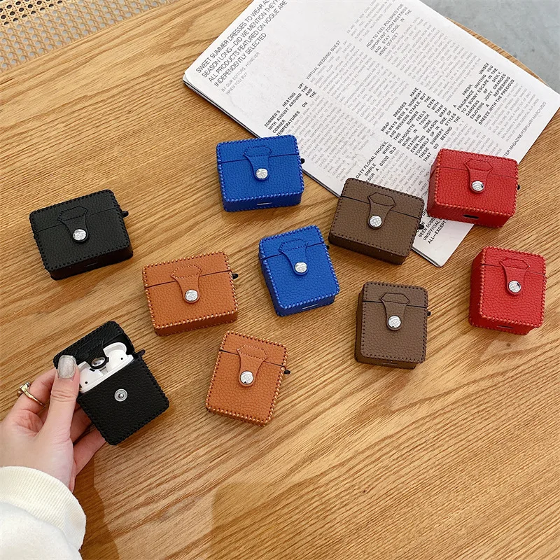PU Leather Pure Color Button Airpods Case Apple AirPods 2 Case Cover AirPods Pro Case IPhone Earbuds Accessories Air Pod Case
PU Leather Pure Color Button Airpods Case Apple AirPods 2 Case Cover AirPods Pro Case IPhone Earbuds Accessories Air Pod Case