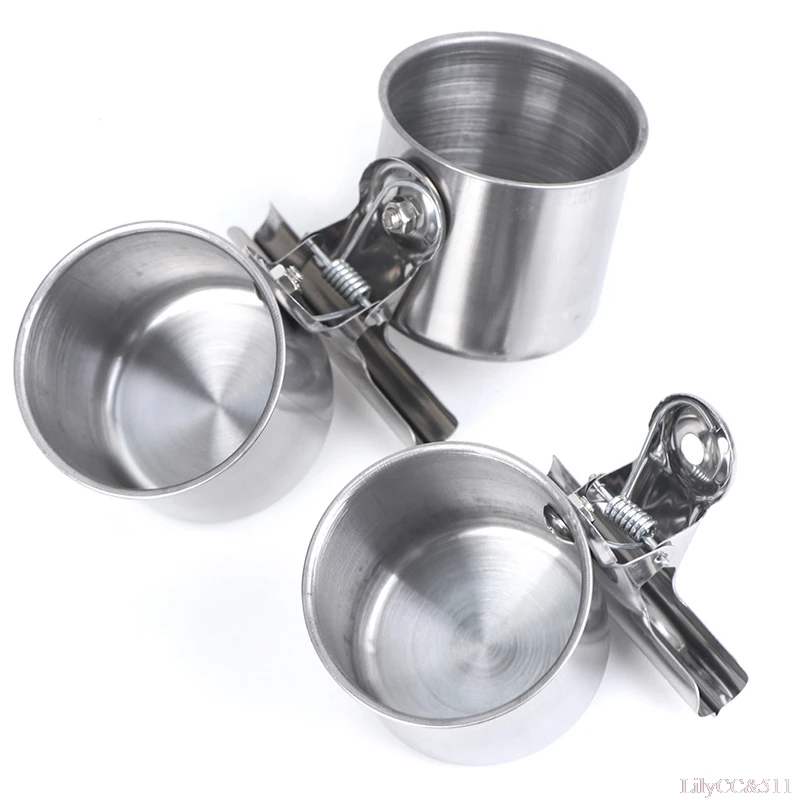Stainless Steel Birds Parrot Feeder Pets Cage Clip Cup Dispenser Feeding Bowl
Stainless Steel Birds Parrot Feeder Pets Cage Clip Cup Dispenser Feeding Bowl