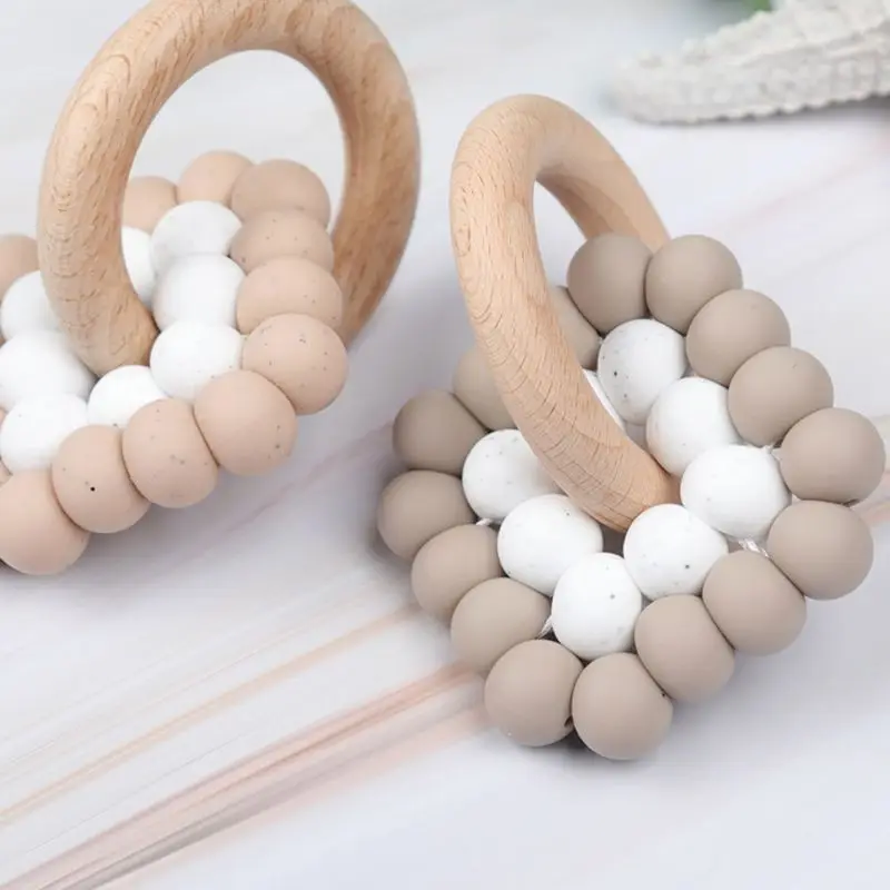 Baby Nursing Bracelets Silicone Teether Teething Wood Rattles Toys Baby Teether Bracelets Nursing Toys Gift
Baby Nursing Bracelets Silicone Teether Teething Wood Rattles Toys Baby Teether Bracelets Nursing Toys Gift