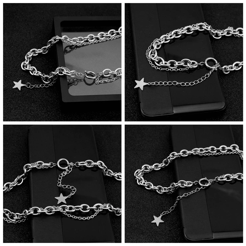 Vintage Stainless Steel Small Five-Star Tassel Pendant Necklace For Women Choker Jewelry Gift
Vintage Stainless Steel Small Five-Star Tassel Pendant Necklace For Women Choker Jewelry Gift