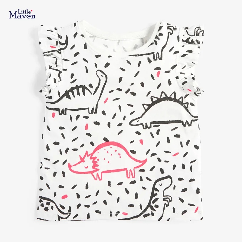 Little Maven Children 2021 Summer Baby Girl Clothes Dinosaur Print Tee Tops Brand Cotton White T Shirt for Kids 2-7 Years 51878
Little Maven Children 2021 Summer Baby Girl Clothes Dinosaur Print Tee Tops Brand Cotton White T Shirt for Kids 2-7 Years 51878