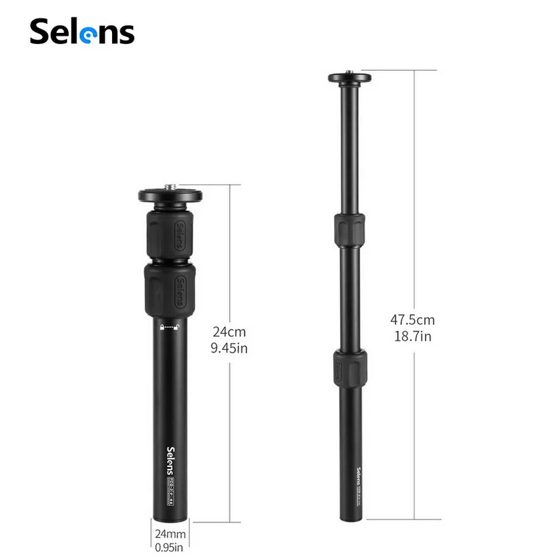 Selens Tripod Monopod Extension Tube 3-Sections For FEIYU ZHIYUN Stabilizer Camera Cannon DSLR Sony Nikon Phone Tripod
Selens Tripod Monopod Extension Tube 3-Sections For FEIYU ZHIYUN Stabilizer Camera Cannon DSLR Sony Nikon Phone Tripod