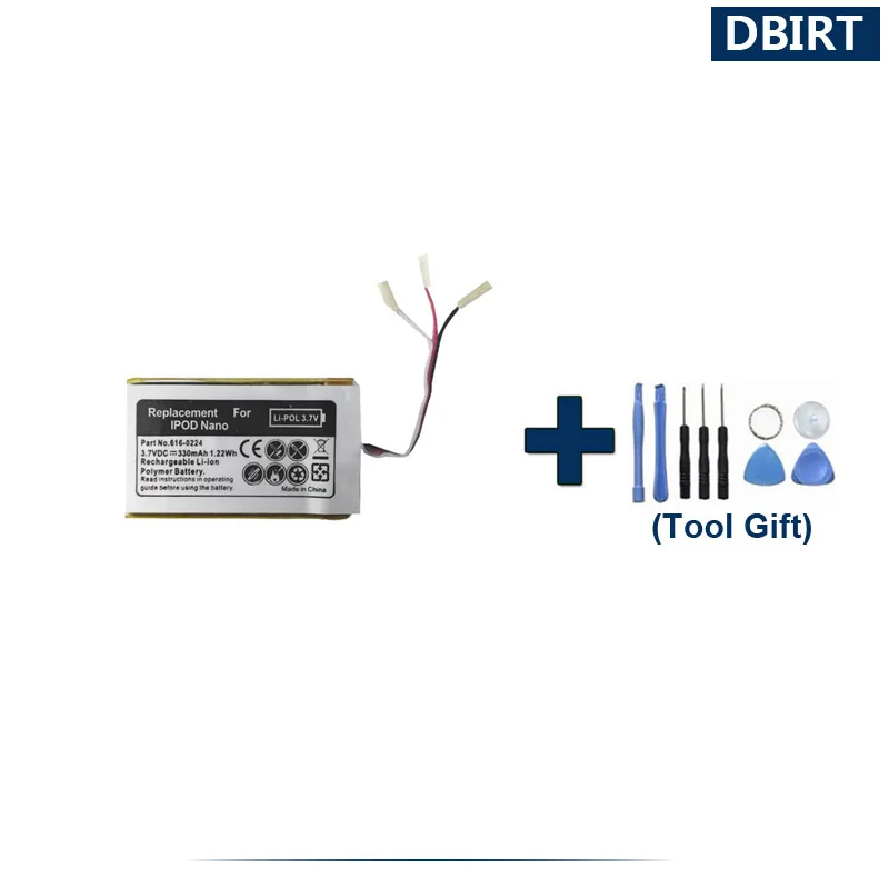 Tools Gift + 330mAh 616-0224 Battery For Ipod iPod Nano 1 1st Gen Nano1 MP3 1GB 2GB 4GB Batterie AKKU
Tools Gift + 330mAh 616-0224 Battery For Ipod iPod Nano 1 1st Gen Nano1 MP3 1GB 2GB 4GB Batterie AKKU