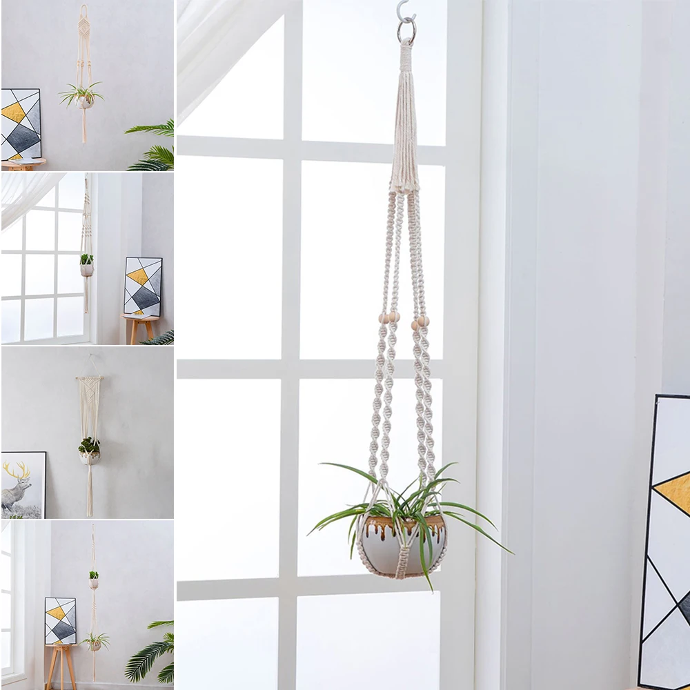 Macrame Hanging Rope Plant Hanger Hanging Jute Rope Braided Cotton Cord
