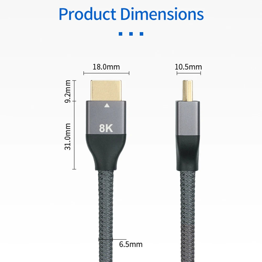 8K 60Hz 4K 120Hz Ultra High-Speed HDMI-Compatible 2.1 Cable 48Gbps HDMI-Compatible Cable Converter for PS4 HDTVs Projectors
8K 60Hz 4K 120Hz Ultra High-Speed HDMI-Compatible 2.1 Cable 48Gbps HDMI-Compatible Cable Converter for PS4 HDTVs Projectors