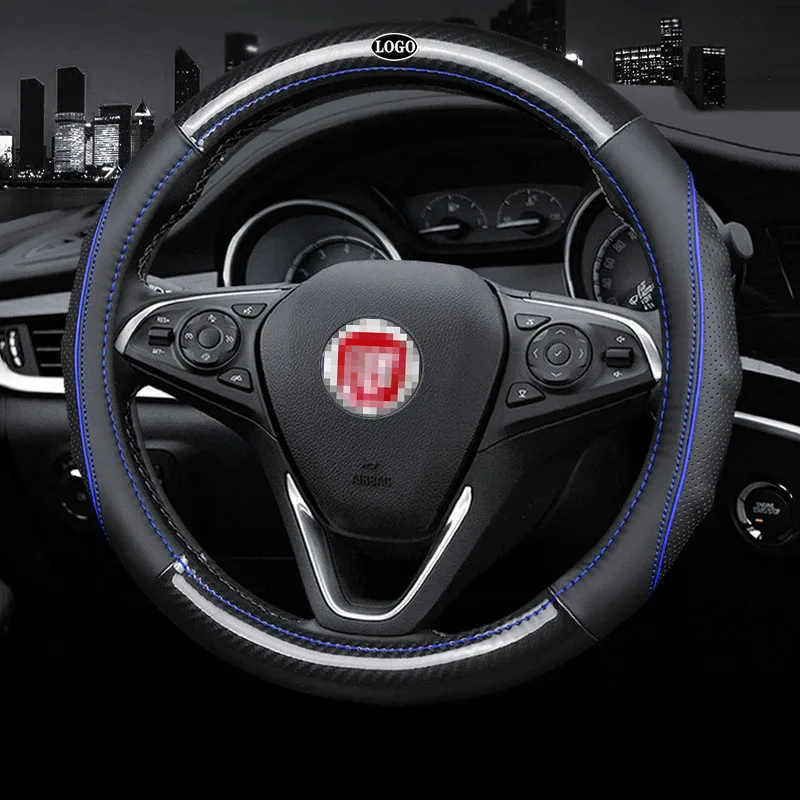 Car Carbon Fiber Leather Steering Wheel Covers Interior Accessories 38cm for FIAT Bravo Linea Freemont Ottimo Punto Car Styling
Car Carbon Fiber Leather Steering Wheel Covers Interior Accessories 38cm for FIAT Bravo Linea Freemont Ottimo Punto Car Styling