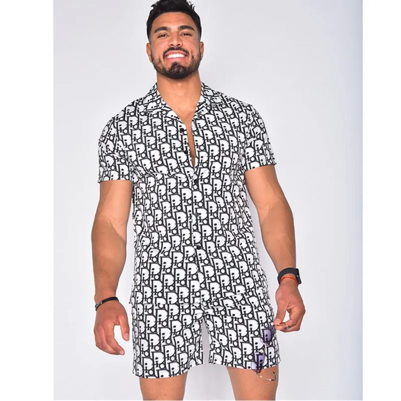 Hawaiian Set Mens Printing Set Short Sleeve Summer Casual Floral Shirt Beach Two Piece Suit Single-Breasted Fashion Men Sets
Hawaiian Set Mens Printing Set Short Sleeve Summer Casual Floral Shirt Beach Two Piece Suit Single-Breasted Fashion Men Sets