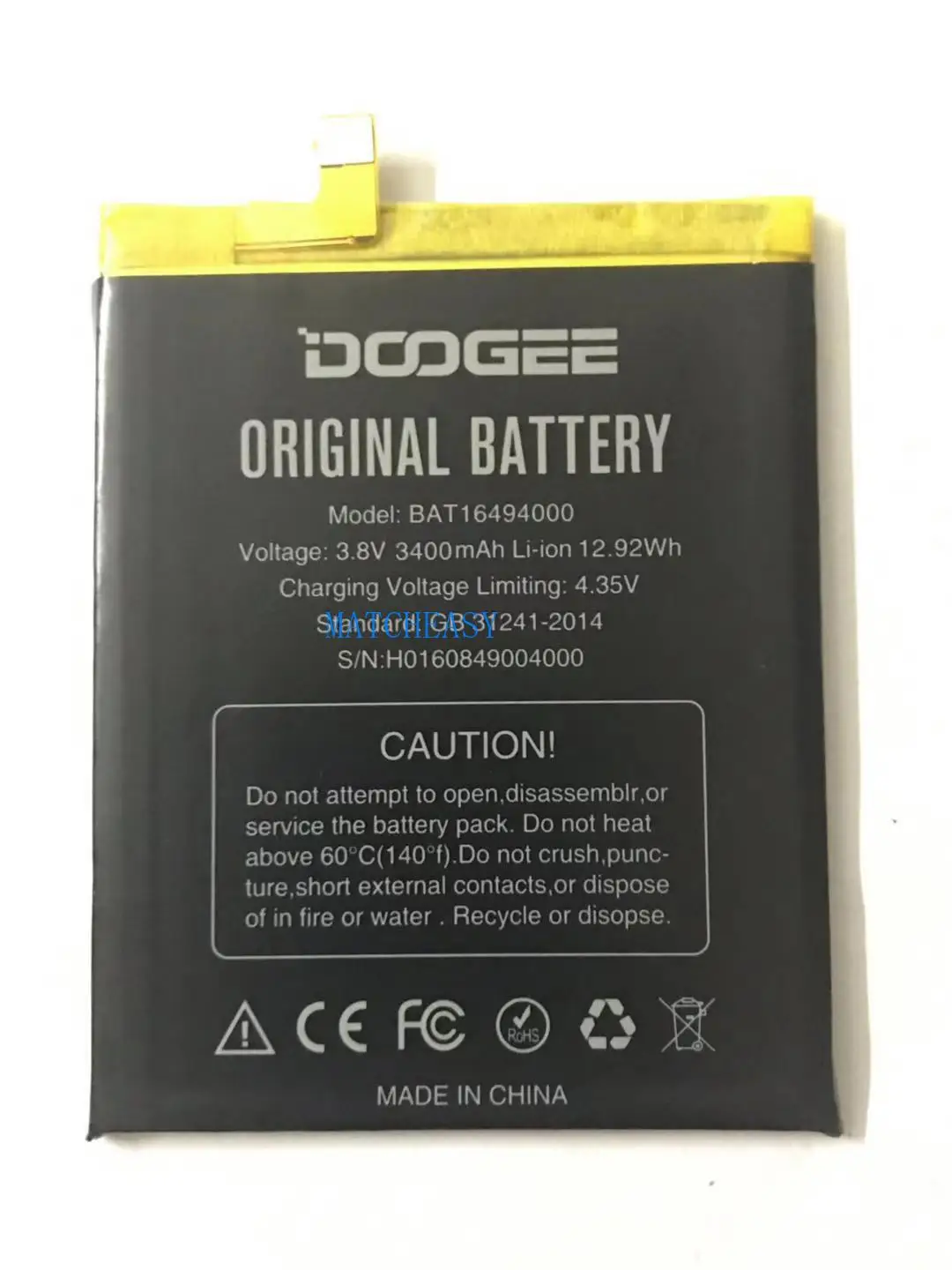 Новинка 100% оригинальный телефон Doogee F7 аккумулятор большой емкости 3400 мАч для