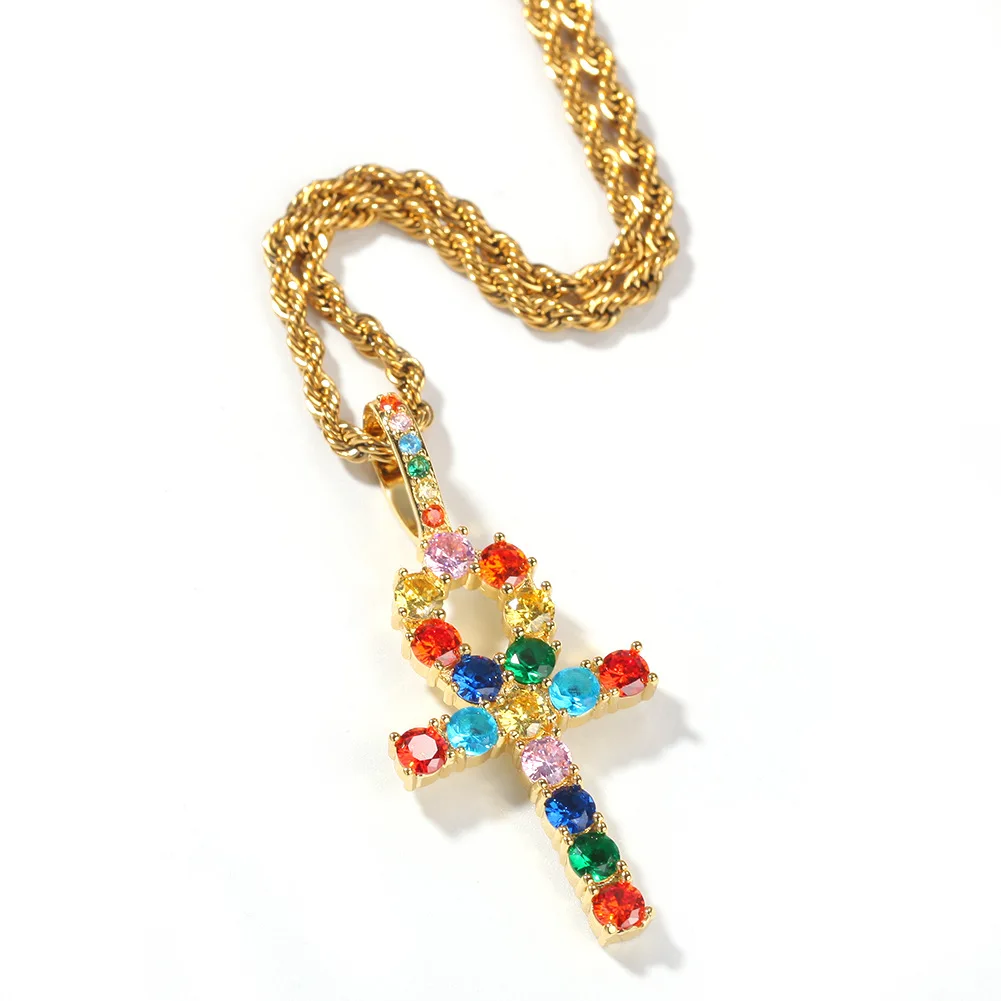 New Hip Hop Jewelrry Color Zircon Anhe Key Pendant Fashion Retro men's Necklace Hot Selling Jewelry
New Hip Hop Jewelrry Color Zircon Anhe Key Pendant Fashion Retro men's Necklace Hot Selling Jewelry