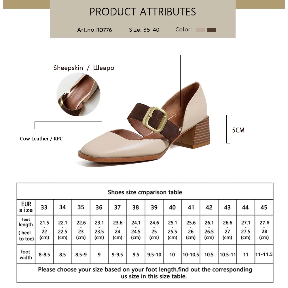 RJN 2021 Summer New Women's Pumps Fashion Square Toe Buckle Strap Ladies Shoes High-Quality Cow Leather Office Lady Shoes RO776
RJN 2021 Summer New Women's Pumps Fashion Square Toe Buckle Strap Ladies Shoes High-Quality Cow Leather Office Lady Shoes RO776