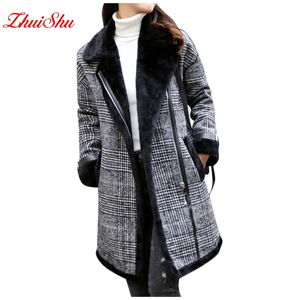 ZHUISHU 2020 Winter Women's Warm Windbreaker Long Coat Jacket Lapel Fleece Jacket Plus Size Ladies Jacket Fashion Trend
ZHUISHU 2020 Winter Women's Warm Windbreaker Long Coat Jacket Lapel Fleece Jacket Plus Size Ladies Jacket Fashion Trend