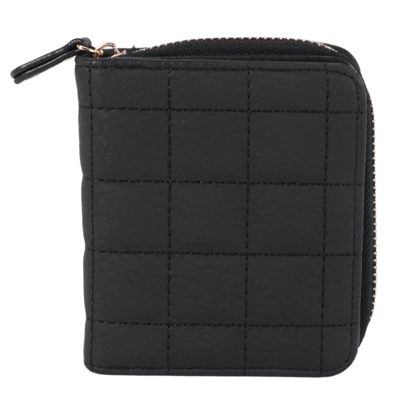 NEW-PU Leather Female Plaid Purses Nubuck Card Holder Wallet Fashion Woman Small Zipper Wallet With Coin Purse
NEW-PU Leather Female Plaid Purses Nubuck Card Holder Wallet Fashion Woman Small Zipper Wallet With Coin Purse