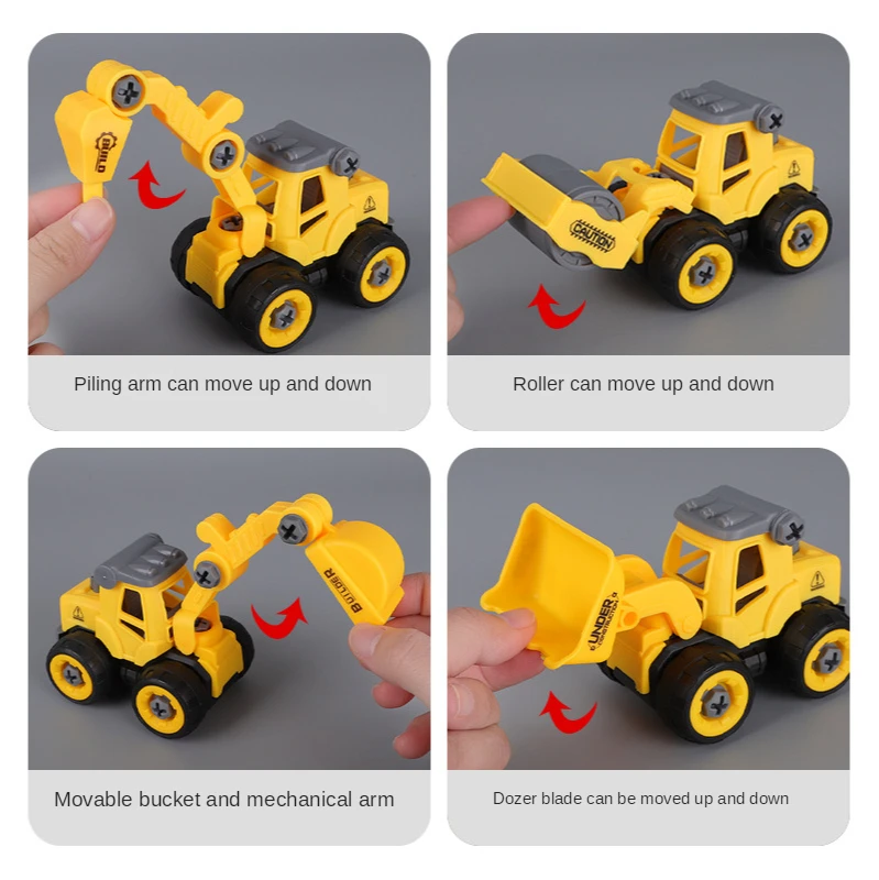 Children Disassembling Toy Car Boys DIY Nut Assembly Puzzle Disassembly Simulation Sliding Excavator Model
Children Disassembling Toy Car Boys DIY Nut Assembly Puzzle Disassembly Simulation Sliding Excavator Model