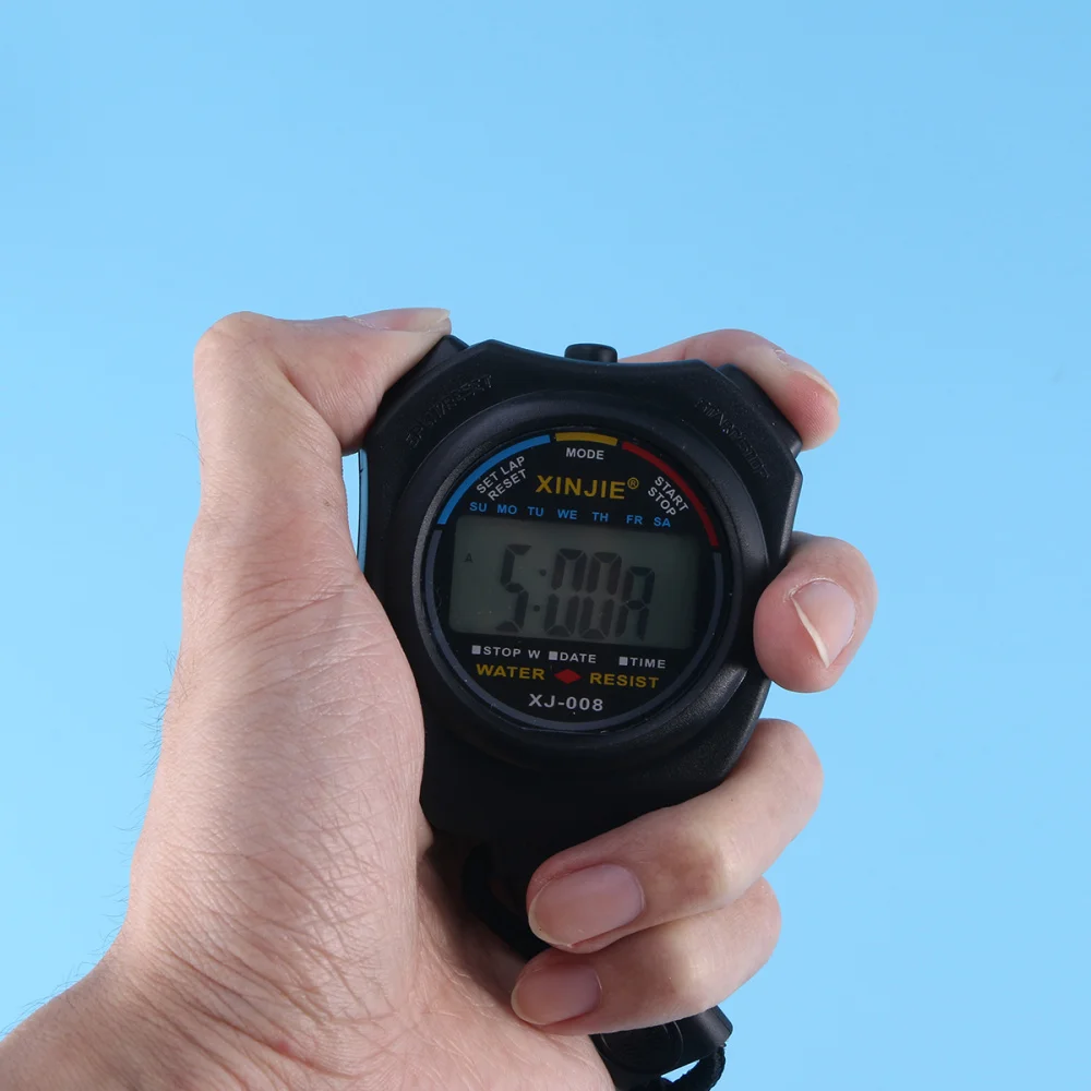 LCD Chronograph Digital Timer Sport Stopwatch Professional Handheld Digital Stopwatch Running Chronograph with Strap (Bl 
LCD Chronograph Digital Timer Sport Stopwatch Professional Handheld Digital Stopwatch Running Chronograph with Strap (Bl