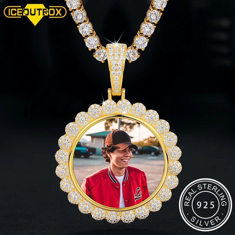 925 Sterling Silver Custom Photo Memory Medallions Necklace For Women Hip Hop Jewelry Customized Necklaces Cubic Zirconia Chains
925 Sterling Silver Custom Photo Memory Medallions Necklace For Women Hip Hop Jewelry Customized Necklaces Cubic Zirconia Chains