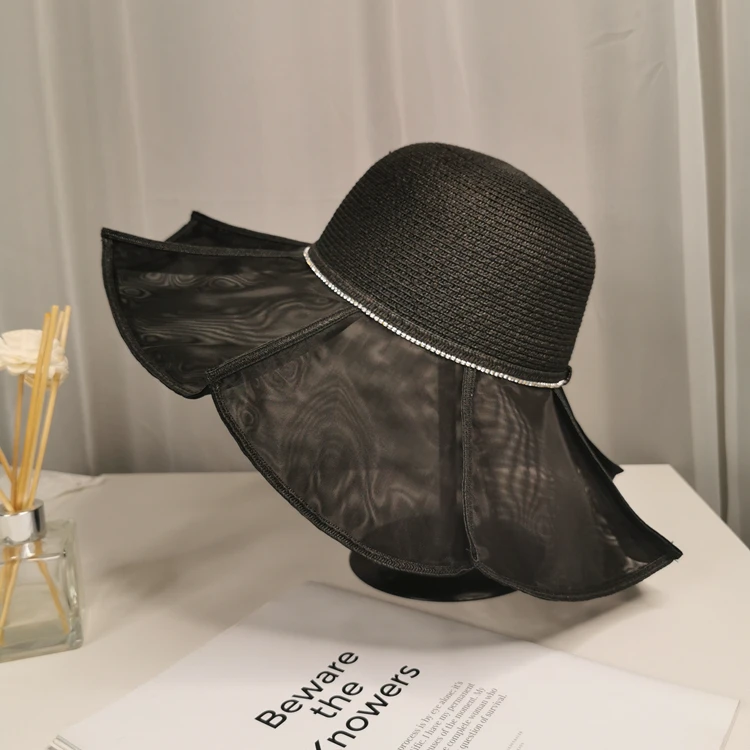 2021 French ladies retro mesh stitching straw hat rhinestone fabric big brimmed hat goddess ruffled top hat seaside vacation
2021 French ladies retro mesh stitching straw hat rhinestone fabric big brimmed hat goddess ruffled top hat seaside vacation